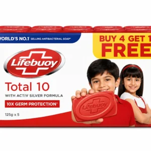 Lifebuoy Total 10 Germ Protection Soap 125g Pack of 5 | Shree Krishna Mart