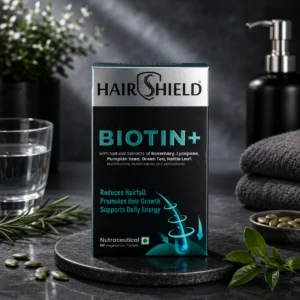 HairShield Biotin Plus Hair Nutrition Tablets with Rosemary Lycopene Pumpkin Seed Green Tea Nettle Leaf 60 Vegetarian Tablets