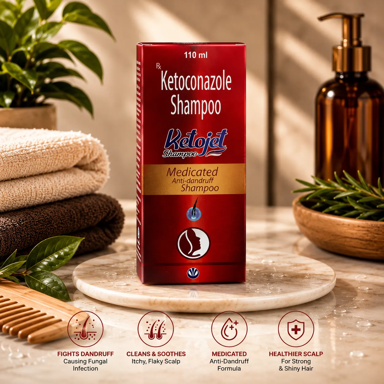 Ketojet Ketoconazole Shampoo 110 ml Medicated Anti-Dandruff Shampoo