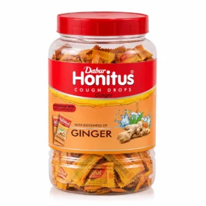 Dabur Honitus Ginger Cough Drops Lozenges Jar