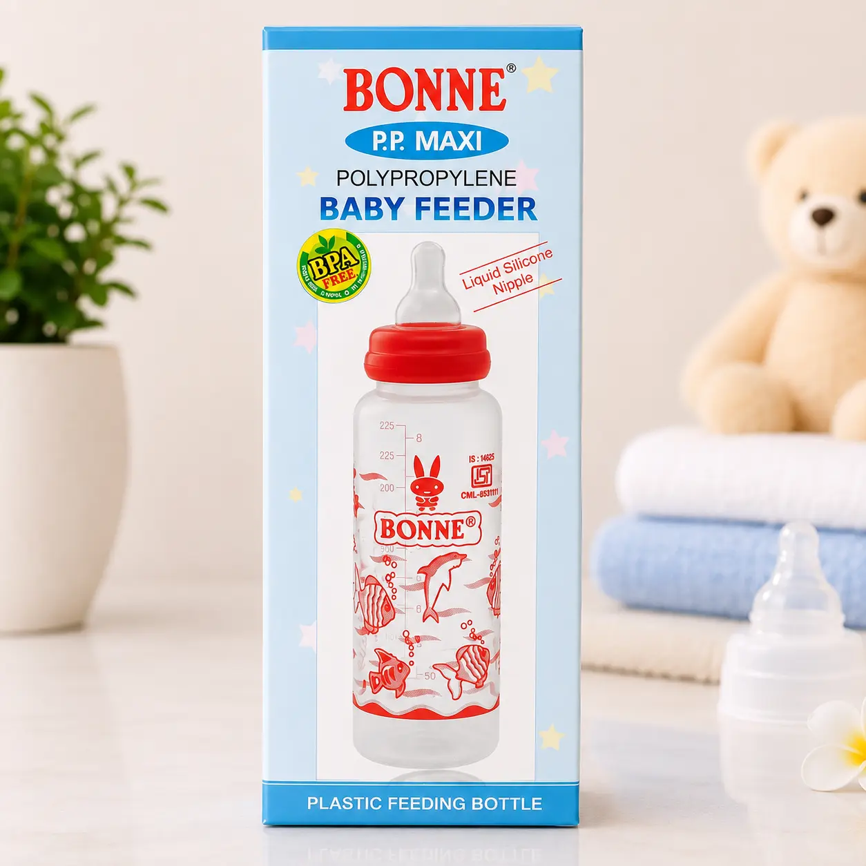 BONNE P.P. MAXI 250 ml polypropylene baby feeding bottle