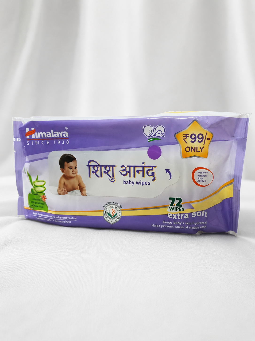 Himalaya Shishu Anand Baby Wipes 72 Wipes - Image 2