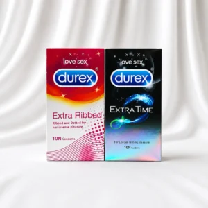 Durex Extra Ribbed & Extra Time Condoms Combo – 20 Condoms